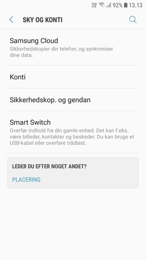 Vælg Konti