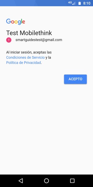 Seleccione ACEPTO