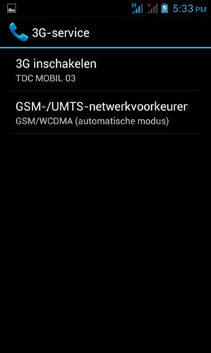 Selecteer GSM-/UMTS-netwerkvoorkeuren