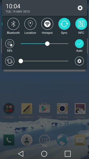 Select the Settings button