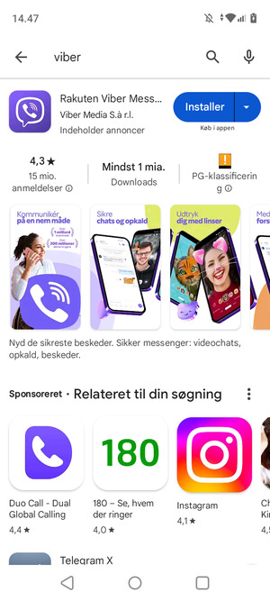 Vælg appen