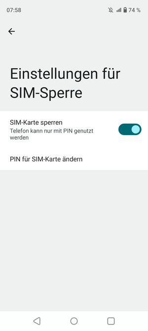 Wählen Sie PIN für SIM-Karte ändern