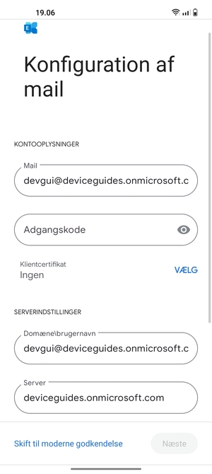 Indtast din adgangskode