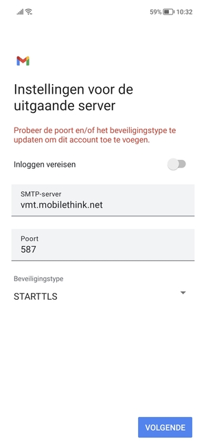 Selecteer Beveiligingstype