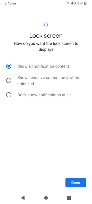 Select your preferred option and select Done