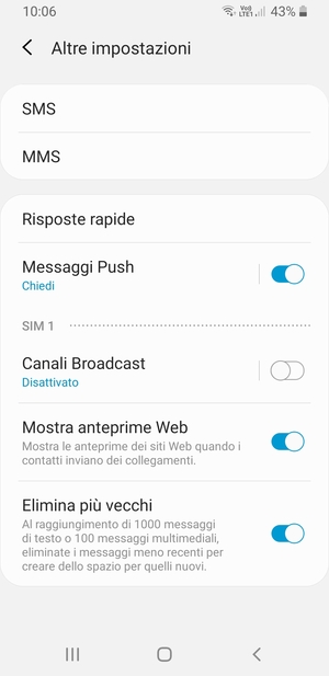 Seleziona SMS