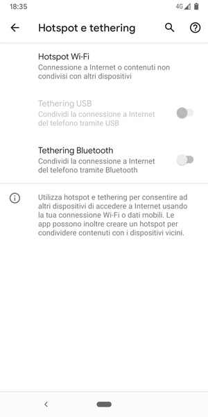 Seleziona Hotspot Wi-Fi