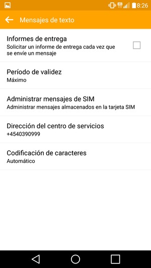 Seleccione Dirección del centro de servicios