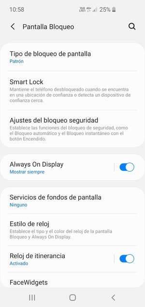 El teléfono ha sido asegurado con un bloqueo de pantalla