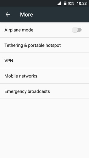 Select Tethering & portable hotspot