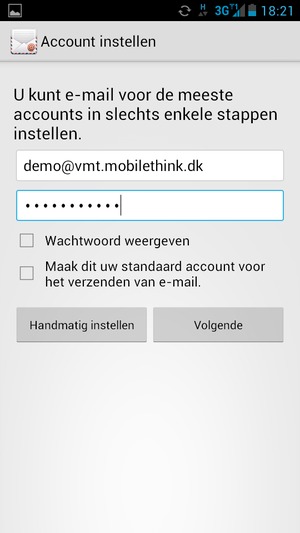 Voer uw e-mailadres en wachtwoord in. Selecteer Volgende