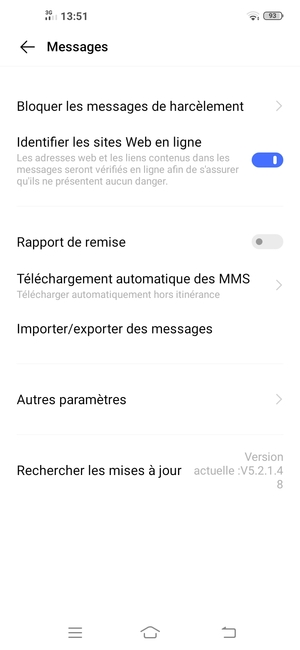 Sélectionnez Autres paramètres