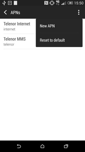 Select Reset to default