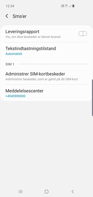 Vælg Meddelelsescenter