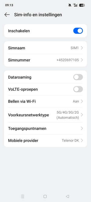 Om van netwerk te wisselen in geval van netwerkproblemen, selecteert u Mobiele provider