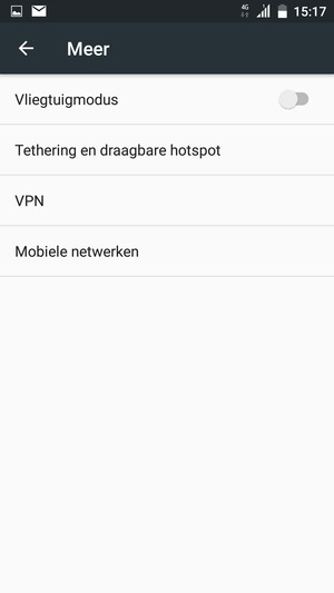 Selecteer Tethering en draagbare hotspot