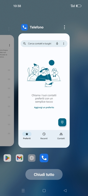 Seleziona Chiudi tutti per chiudere tutte le applicazioni in esecuzione