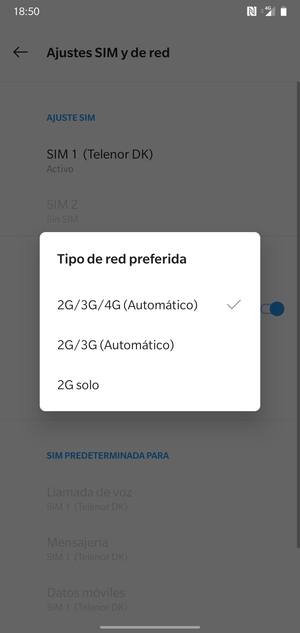 Seleccione la opción deseada