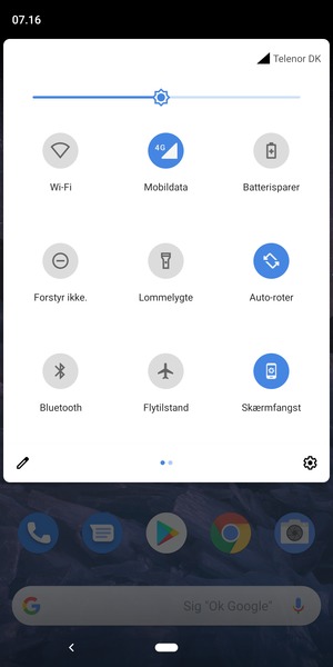 Slå Batterisparer til