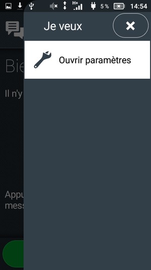 Sélectionnez Ouvrir paramètres
