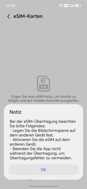 Wählen Sie OK