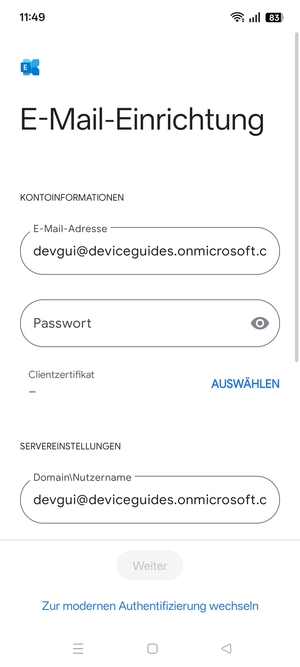 Geben Sie Ihre Passwort ein