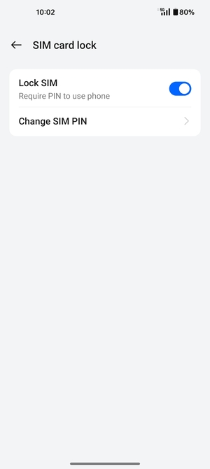 Select Change SIM PIN