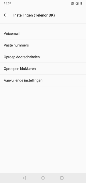 Selecteer Voicemail