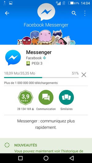 Veuillez attendre la fin de la procédure d'installation