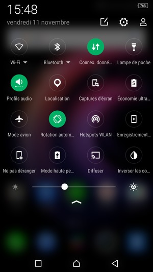 Régler la luminosité au niveau souhaité