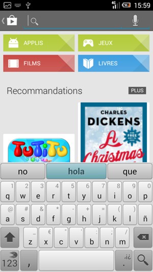 Saisissez le nom de l'appli et sélectionnez Rechercher