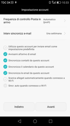Seleziona Avanti