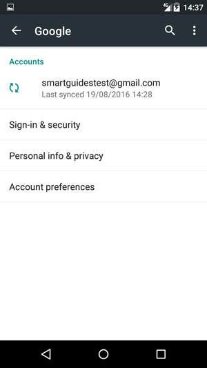 Select your account