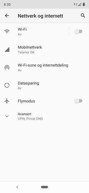 Velg Wi-Fi