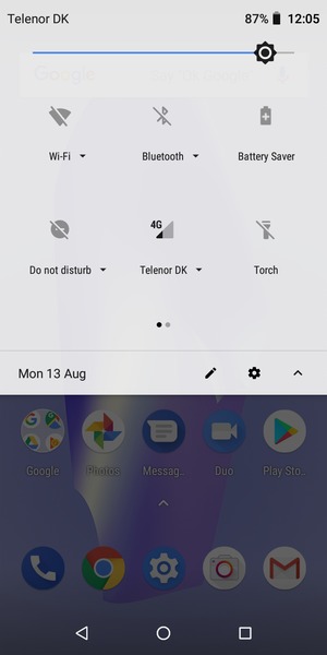 Adjust brightness to the required level