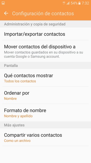 Seleccione Importar/exportar contactos