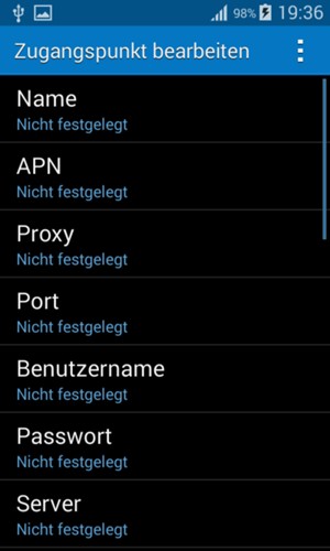 Geben Sie Internet-Informationen ein