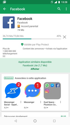 Veuillez attendre la fin de la procédure d'installation