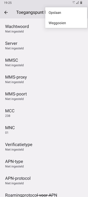 Selecteer Opslaan