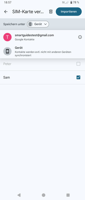 Wählen Sie Ihr Google Konto
