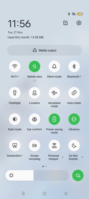 Turn on Power saving mode