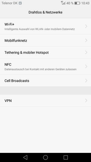 Wählen Sie Mobilfunknetz