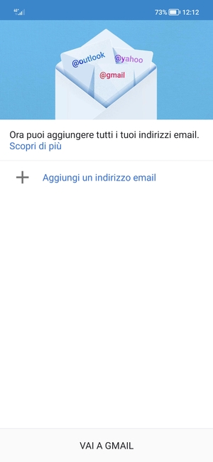 Seleziona Aggiungi un indirizzo email