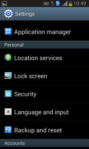 To change the PIN for the SIM card, go to the Settings menu and select Security