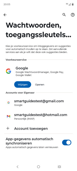 Selecteer uw Google-account