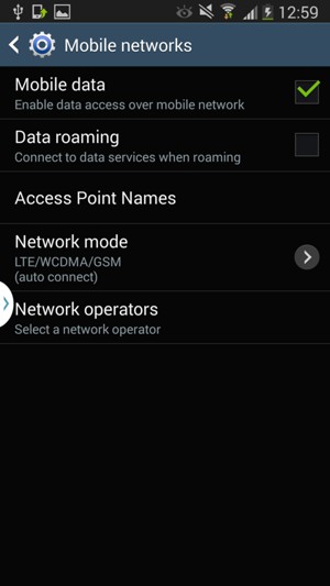 To change network if network problems occur, select Network operators