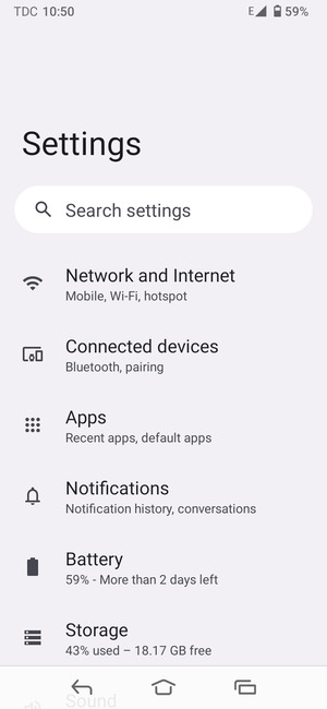 Select Network and Internet