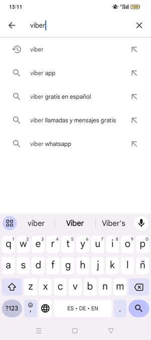 Introduzca el nombre de la aplicación y seleccione Buscar