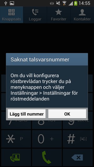 Välj Lägg till nummer