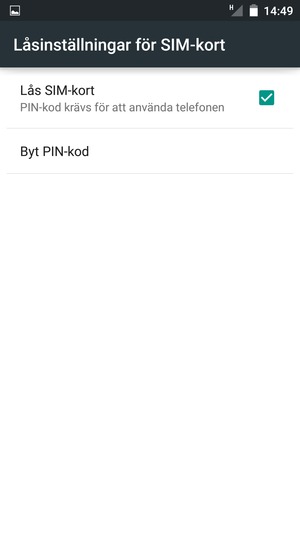 Välj Byt PIN-kod